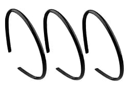 Обруч для волосся Titania Basic, чорний, 3 шт. (7970)