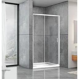 Душевые двери Dusel FA512 120x190, универсальные, прозрачный, хром