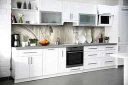 Кухонний фартух Античний зал для кухні наклейка ПВХ статуя сірий колони 60х300 см Happy Pocket Z180583 - мініатюра 6