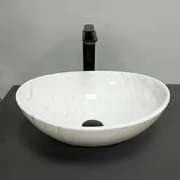 Умивальник VBI Parma marble nature glossY накладний VBI-011007, Мармур - мініатюра 3