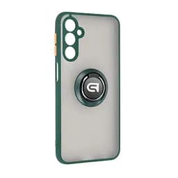 Чехол с кольцом-держателем для Samsung Galaxy M34 5G (M346), Frosted Matte Ring, зеленый, защитная панель с матовой задней стенкой, противоударный чехол с защитой всего корпуса, TPU + поликарбонат (PC), с защитой камеры, ArmorStandart (ARM72767)