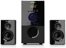 Колонки 2.1 REAL-EL M-555 Black, сателіти 2 x 12.5 Вт, сабвуфер 30 Вт, МДФ, Bluetooth, FM-тюнер, USB/SD, дисплей, живлення від мережі 220V, керування спереду + пульт ДК - мініатюра 5