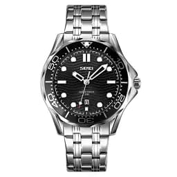 Наручний годинник Skmei 9276 Silver Black steel strap, 9276SSIBK (18381)