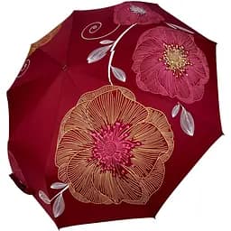 Женский складной зонтик полуавтомат Toprain 96 см бордовый