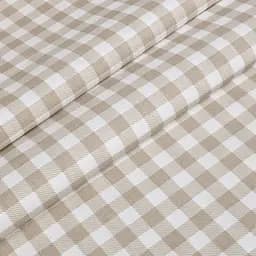 Простирадло Cosas на резинці 90х200 beige check, мигдаль (BeigeCheck_90x200x20) - мініатюра 5