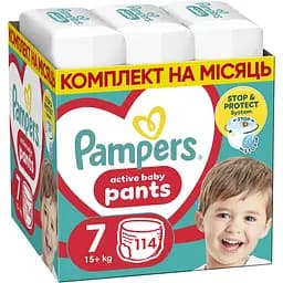 Набор трусики-подгузники Pampers Active Baby Pants Размер 7 (15+ кг) 114 шт.