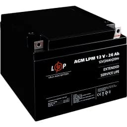 Акумулятор LogicPower AGM 12V (12V/26Ah/312Wh) (4134) [109894] - мініатюра 4