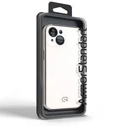 Чехол-накладка для Apple iPhone 15, Replica MagSafe, белый, противоударный защитный чехол с магнитным кольцом MagSafe, защита всего корпуса, TPU+PC, зеркальный, выступающий бортик вокруг экрана, ArmorStandart (ARM76227) - мініатюра 5