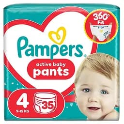 Підгузки-трусики Pampers Active Baby Pants Розмір 4 (9-15 кг) 35 шт.