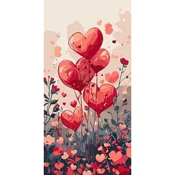 Картина по номерам "Воздушные сердца" Art Craft 16517-AC 40х80 см