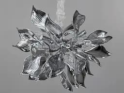 Високоякісна люстра з керамічними елементами, 9 ламп, хром