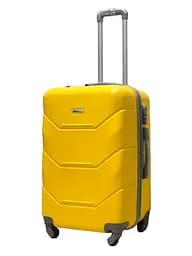 Валіза середня M ABS-пластик Milano bag 147M 66×46×29см 80л Жовтий - мініатюра 2