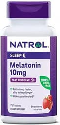 Натуральная добавка Natrol Melatonin 10 mg Fast Dissolve, 75 таблеток Клубника
