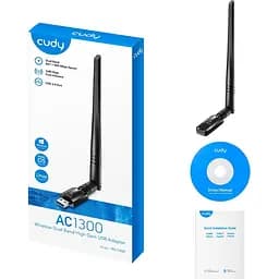 Адаптер WiFi Cudy WU1400, AC1300 Wi-Fi High Gain USB 3.0 Adapter - мініатюра 6
