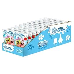 Упаковка молочного коктейлю ОКЗДХ Наш коктейль Губка Боб полуничний 2.75 кг (125 г х 22 шт.)