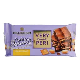 Шоколад молочный Millennium Very Peri с начинкой печеньем и арахисом 100 г (947682)