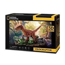 Трехмерная головоломка-конструктор CubicFun National Geographic Dino, Велоцираптор (DS1053h)