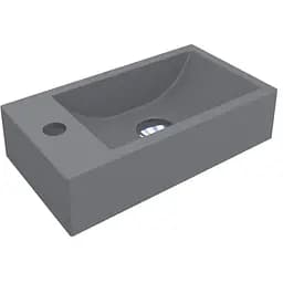 Умивальник Miraggio Faro R mirastone gray 0001209, Чорний матовий