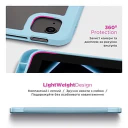 Чохол-книжка для планшета Apple iPad Air 13 (2024)/Air 13 (2025)/Air 13 (2026), Y-Type PEN, блакитний, магнітний, з тримачем для стилуса, протиударний, обкладинка з функцією підставки, екошкіра + ТПУ, функція автоматичного пробудження/сну - мініатюра 6
