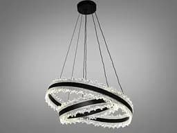 LED-люстра для вітальні Diasha D8751-600+400BK, чорна, 140W, 7700 lm