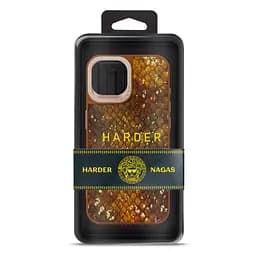 Кожаный чехол для Apple iPhone 15, Harder Nagas, коричневый, термополиуретан ТПУ + экокожа с имитацией кожи Наги, панель, защита корпуса, противоударный, микрофибра, рамка вокруг камеры, защита всего корпуса, (ARM76735) - мініатюра 3