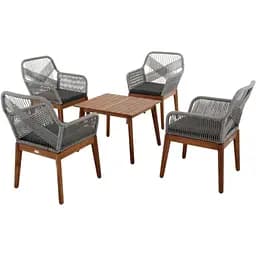 Комплект садових меблів Di Volio Piago сіро-графітовий