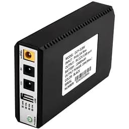 ДБЖ UPS DC 18W 10400mAh для роутера, терміналу, камери DCP-018W / 5V / 9V / 12V / USB / LED Black + блок живлення 9V 2A