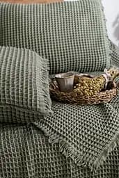 Вафельне покривало Saheser Norah Khaki 240x260см +2 наволочки 50x70см pbe0052236 - мініатюра 2