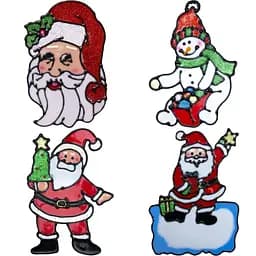 Новогодняя наклейка на окно Devilon 19x14 см 1 шт. в ассортименте (000548-4)