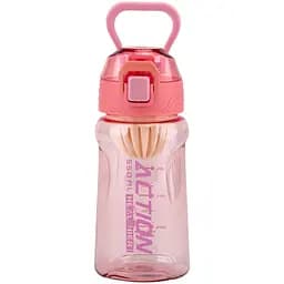 Пляшка для спорту Elisey Action пластикова 550 мл рожева (9217-016)