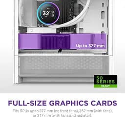 Корпус NZXT H3 Flow Tempered Glass без БЖ White (CC-H31FW-01) - мініатюра 2
