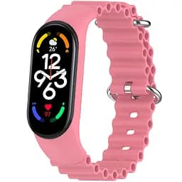 Ремешок Ocean Band для Xiaomi Mi Band 9/8/10 Розовый / Pink