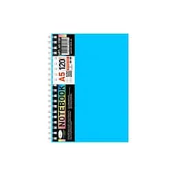 Блокнот А5 Апельсин АП-1509(Blue) 120 листов, пружина сбоку