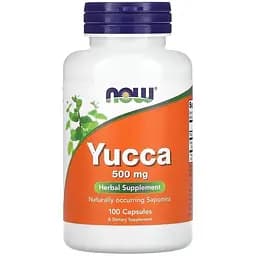 Натуральна добавка NOW Yucca 500 mg, 100 капсул