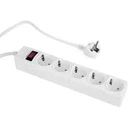 Мережевий фільтр-подовжувач Prologix PRSP5CU30W 3x1.0 мм 2 мідь 5 розеток 3 м