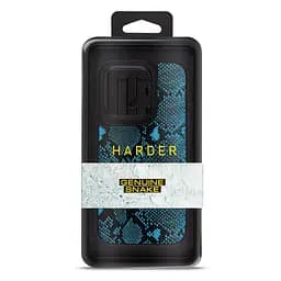 Кожаный чехол для Apple iPhone 15 Pro, Harder Genuine Snake, синий, термополиуретан ТПУ + экокожа с имитацией змеиной кожи, панель, защита корпуса, противоударный, микрофибра, рамка вокруг камеры, защита всего корпуса, (ARM76781) - мініатюра 3