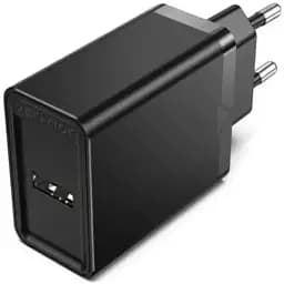 Мережевий зарядний пристрій Vention 1-port USB Wall Charger(12W) EU-Plug чорний (FAAB0-EU)