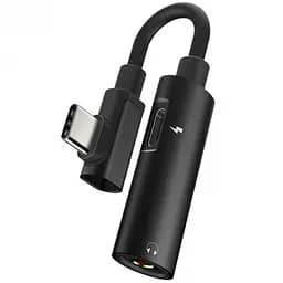 Adapter Hoco LS19 2in1 Type-C -> Type-C + 3.5mm Black