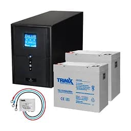 Комплект резервного живлення: Kraft PSW2000VA/1600W(LCD)24V UPS + гелева батарея 1143 Вт/год (42-00063-2)