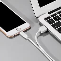 Кабель Hoco X1, 2 кабеля USB to Lightning 1 м белый