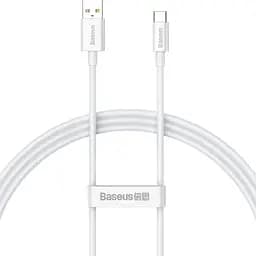 Кабель Baseus Superior Fast Charging USB-A to USB-C 100 W 1 m White (P10320102214-01) [106116]