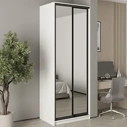 Шкаф-купе двухдверный MebelStar Стандарт BG 2 Зеркала 90x60x240 см Аляска белый (MBS-10380)