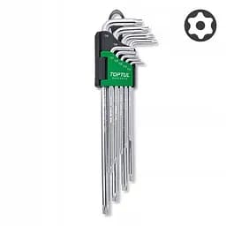 Г-образні ключі TORX TOPTUL T10-T50 9од. супердовгі з отвором GAAL0915