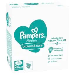 Набір дитячі вологі серветки Pampers Harmonie Calendula 1056 шт. (24 уп. по 44 шт.) - мініатюра 3