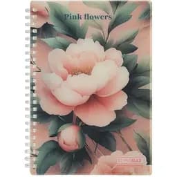 Зошит для записів Buromax Peony Arabeski А5 80 аркушів рожевий (BM.2587-10)