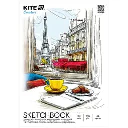 Скетчбук для робіт маркерами Kite Creative А4 30 аркушів (K-1281)