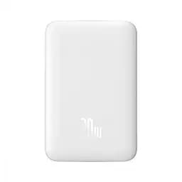 Магнітний зовнішній акумулятор Baseus Magnetic Mini Air 10000mAh 20W білий - мініатюра 4