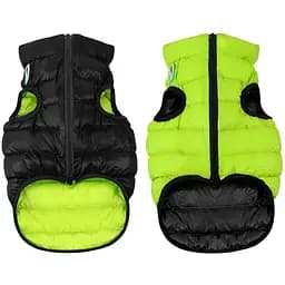 Курточка для собак AiryVest двостороння розмір XS 25 cалатово-чорна  