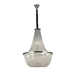 Люстра стельова LED Levistella 908D0029-8 Silver, 8 ламп, E14, срібний метал, неокласичний стиль