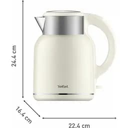 Електрочайник Tefal Thermo Protect XL 1.9 л пластик нержавіюча сталь бежевий (KO190AE0) - мініатюра 10